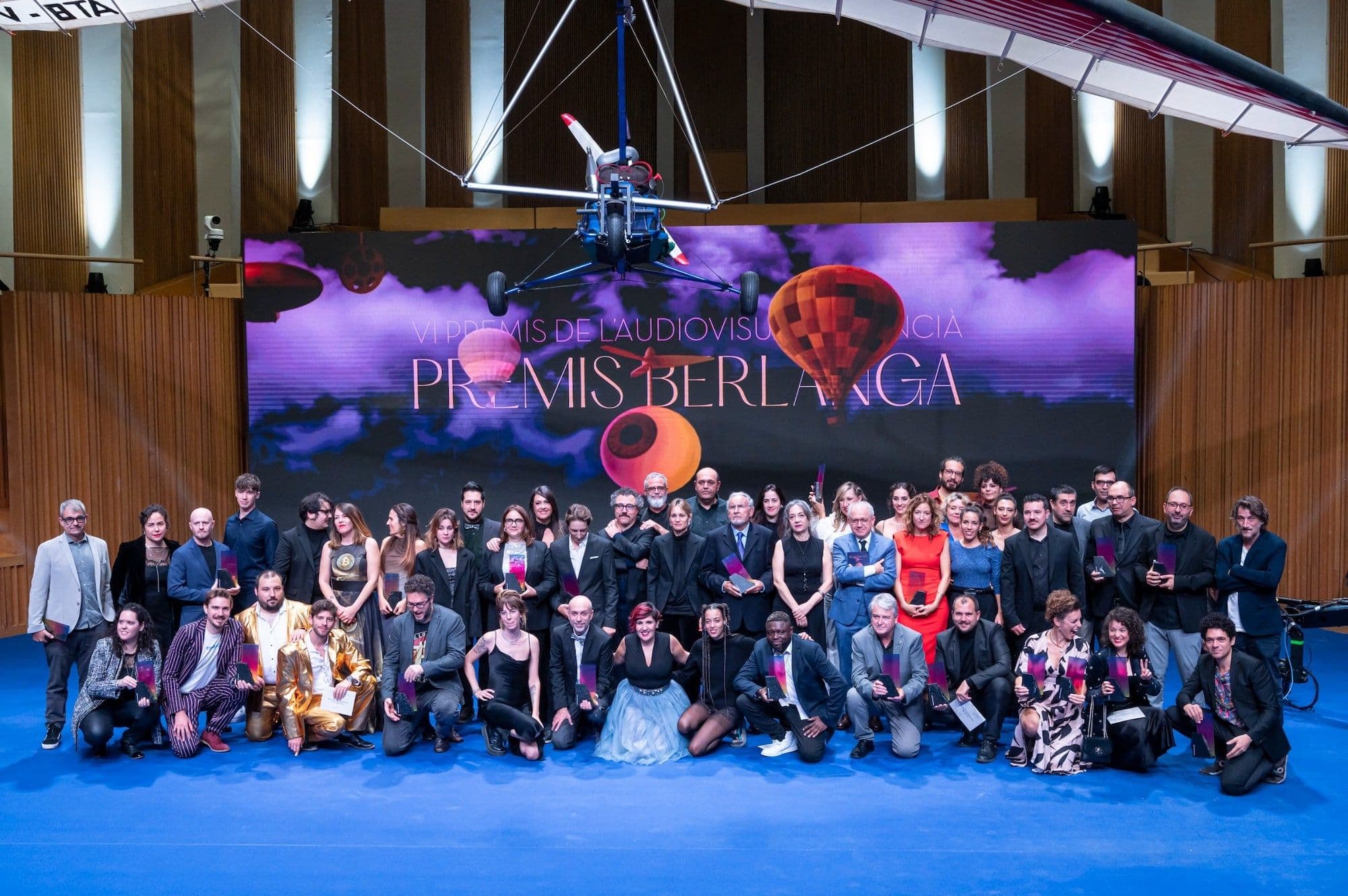 Foto de familia de los premiados de la sexta edición de los Premios Berlanga