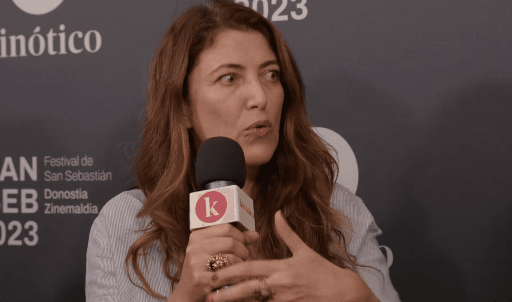 Stephanie Di Giusto durante la entrevista con Kinótico
