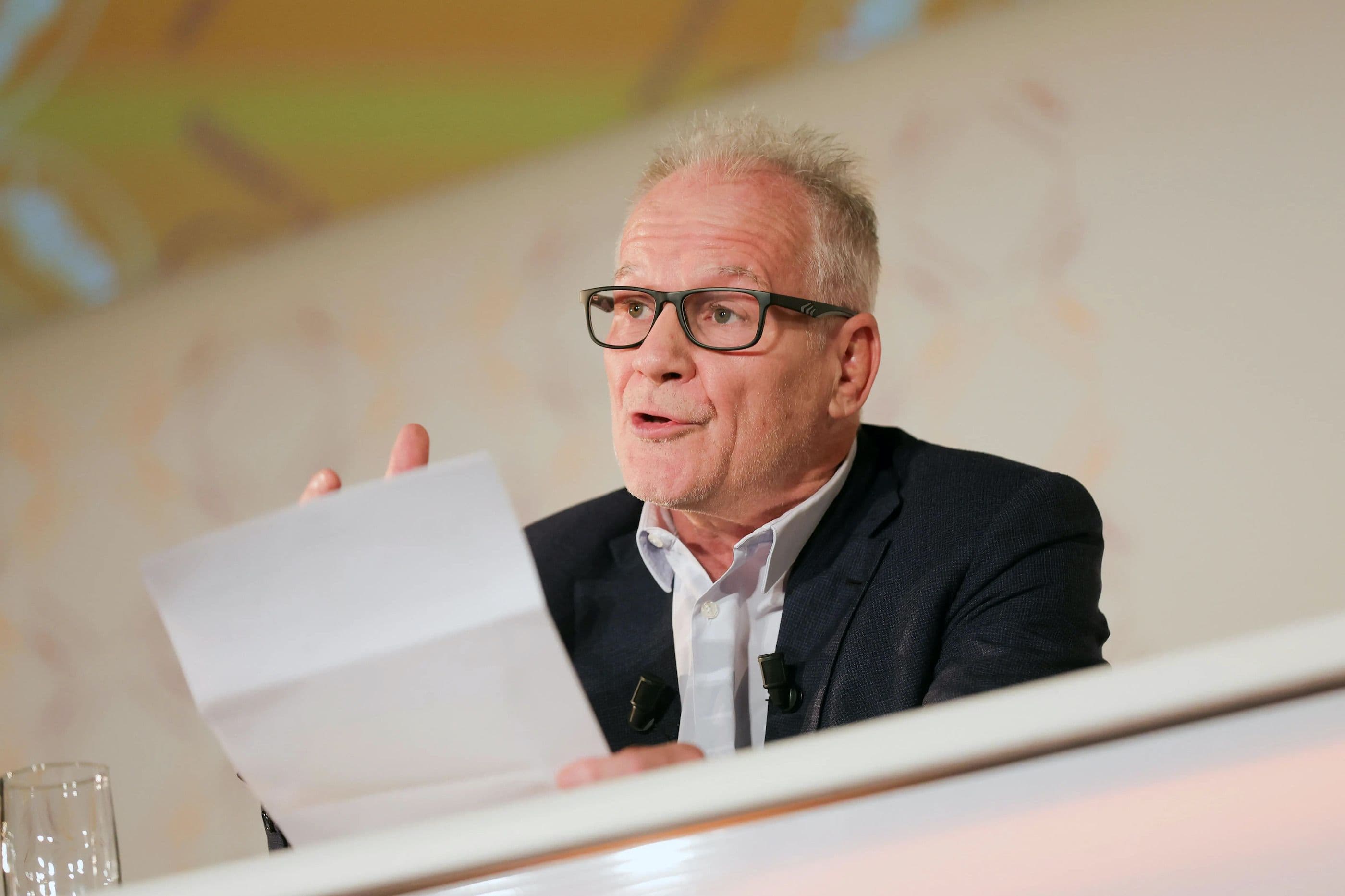 El director artístico del Festival de Cannes, Thierry Frémaux, durante el anuncio de la programación de la edición 2024