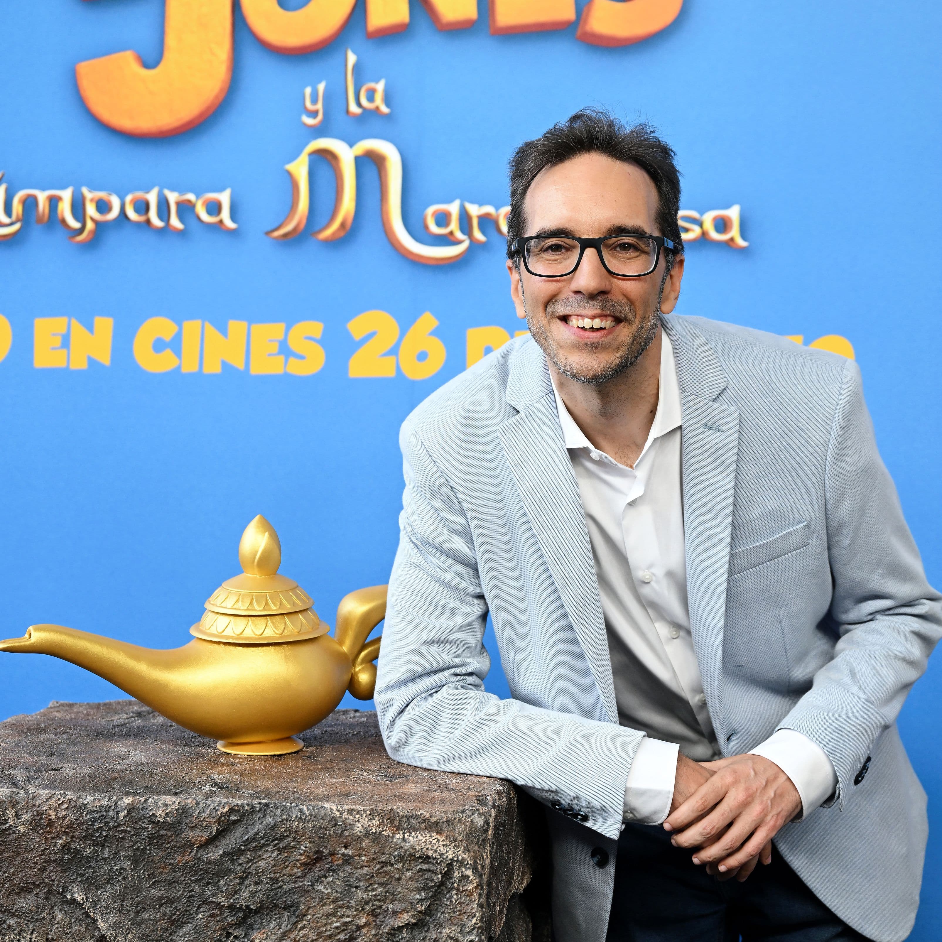 Enrique Gato, director de 'Tadeo Jones y la lámpara maravillosa', en la premiere de la película en Madrid, en julio de 2026