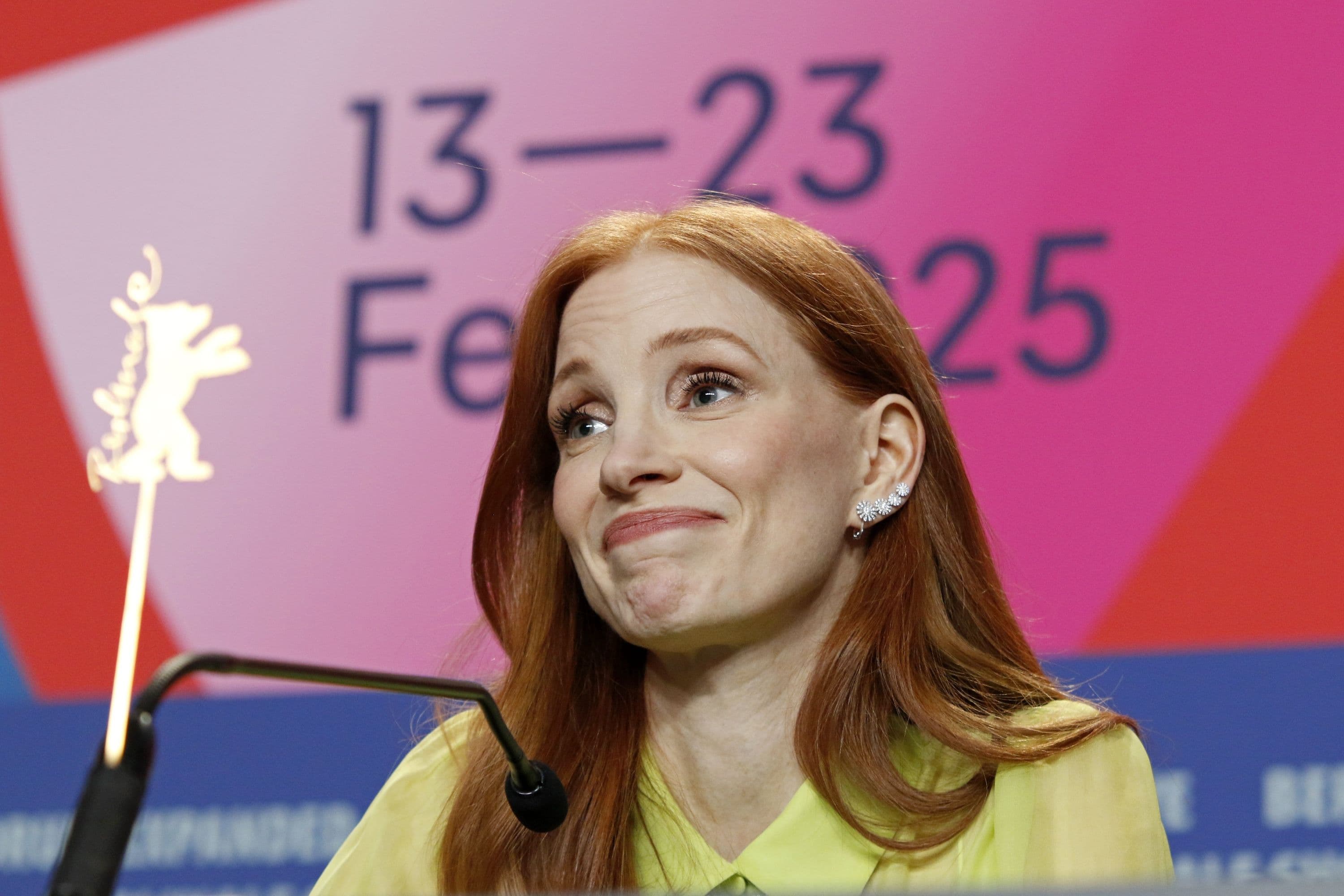 La actriz Jessica Chastain, durante la rueda de prensa de 'Dreams' en la Berlinale 2025