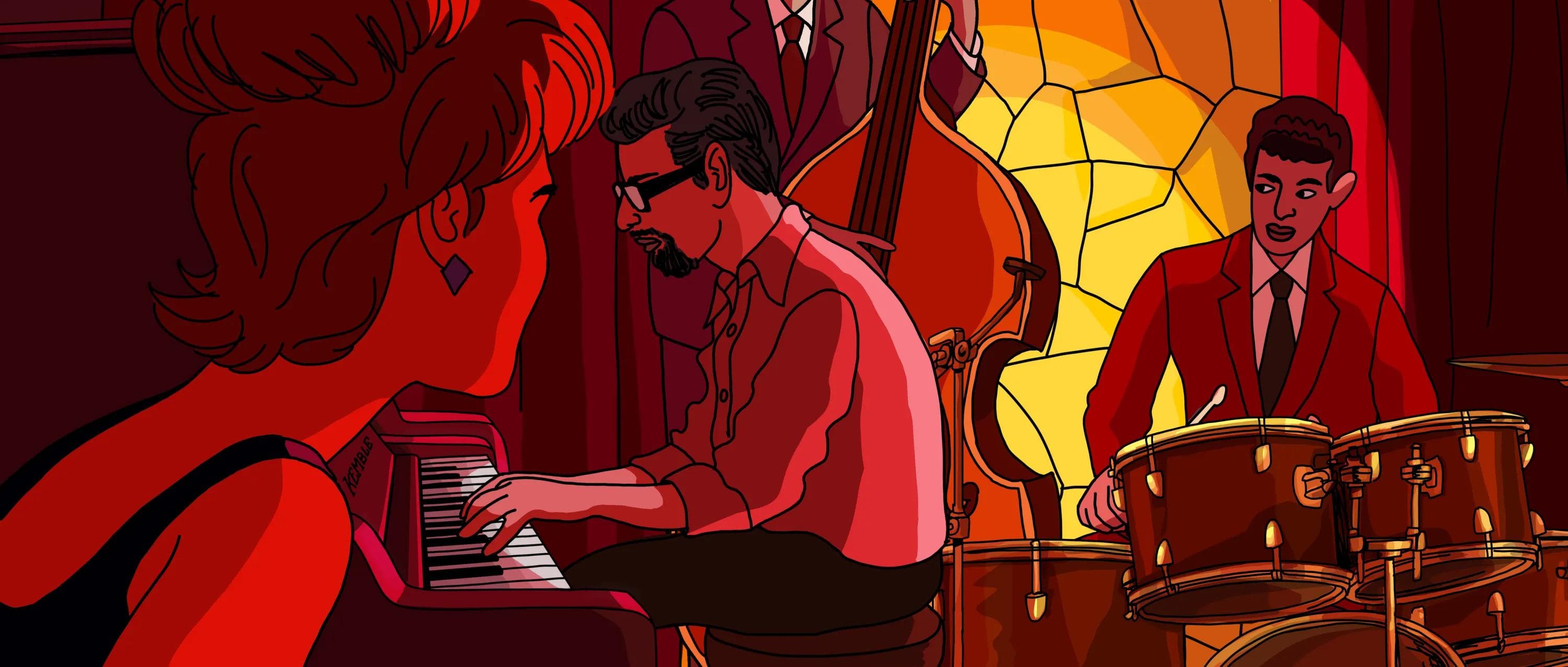 Tenorio Jr. toca el piano en una escena de 'Dispararon al pianista' de Fernando Trueba y Javier Mariscal
