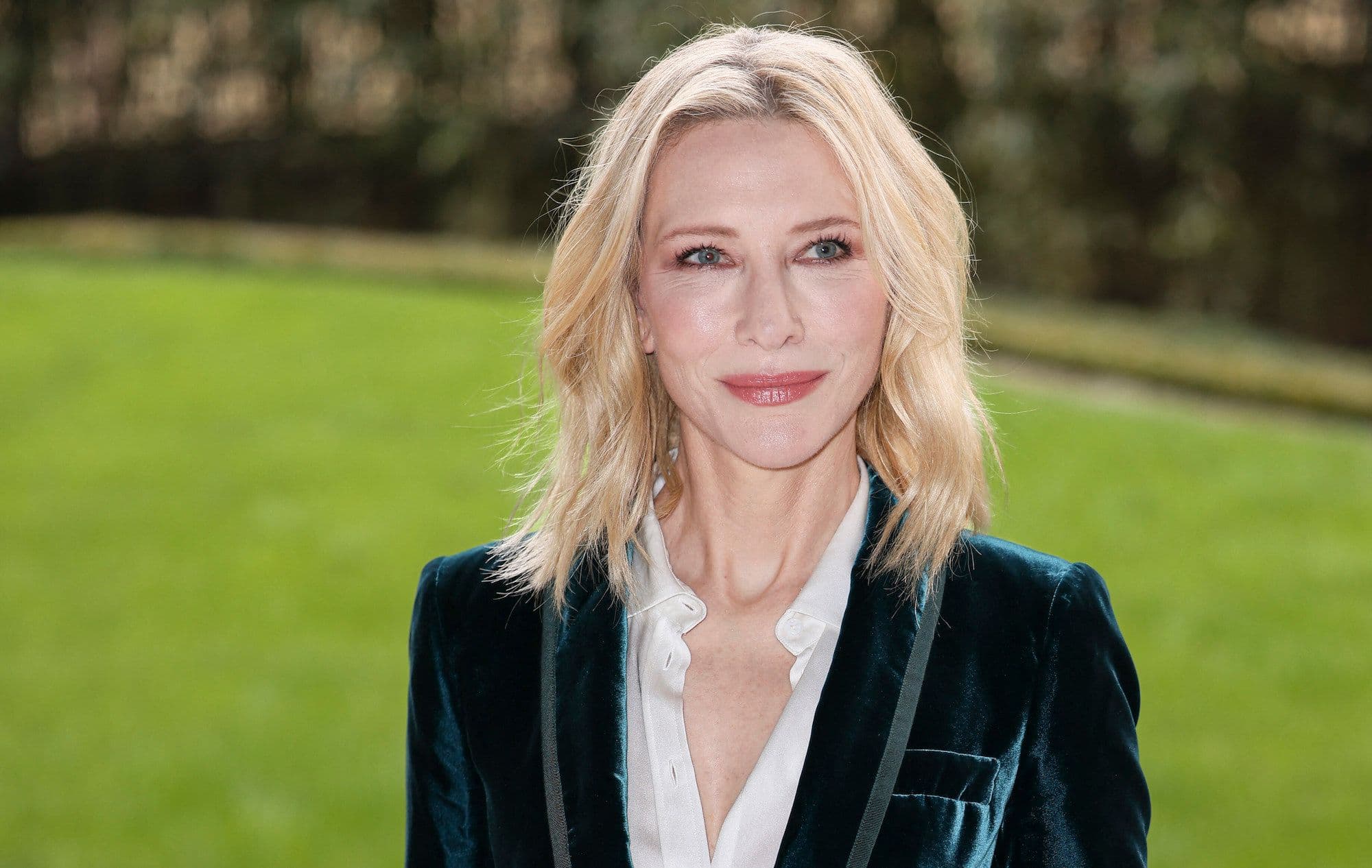 Cate Blanchett en la Fashion Week de Milán en febrero de 2024